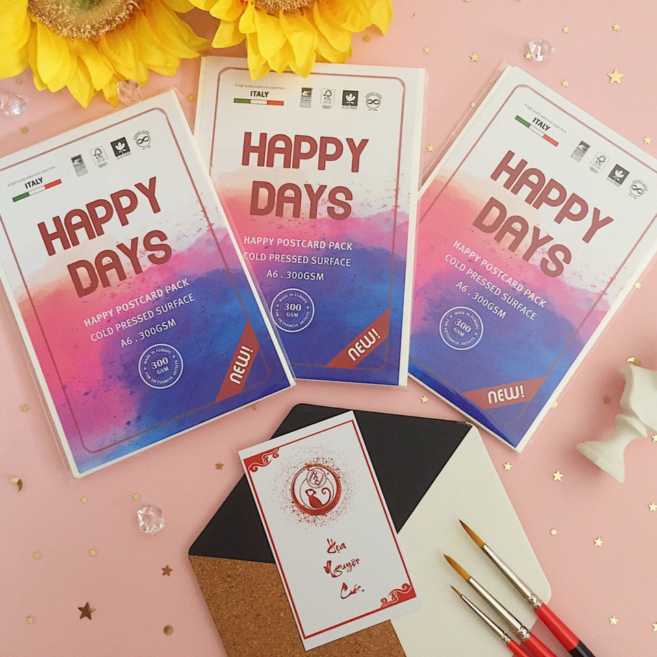 [Happy] Giấy vẽ Postcard