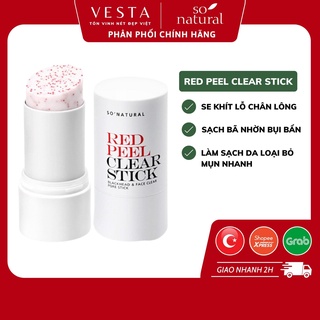 Thanh Lăn Mụn Đầu Đen So Natural Se Khít Lỗ Chân Lông Red Peel Clear Stick