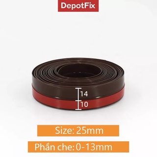 2 Mét Ron Chân Cửa Cao Su DepotFix Dán Chống Bụi, Côn Trùng, 25 35 45 60 110mm
