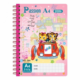 Sổ ô ly lò xo kép A4 Passion - 200 trang ; Ms 064
