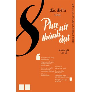 Sách - 8 Đặc Điểm Của Phụ Nữ Thành Đạt