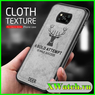 Ốp lưng Vải jean Họa tiết Deer Xiaomi Mi 11 Mi 10T pro Poco x3 nfc k30 k30 pro Note 10 Note 10s  Note 10 Note 10 pro