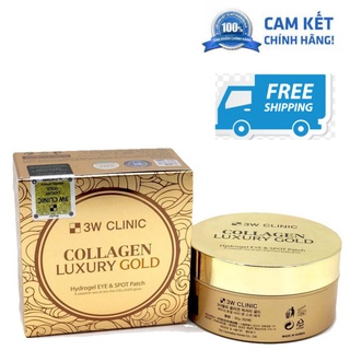 (60 miếng) Mặt Nạ Mắt 3W Clinic Collagen Luxury Gold Hydrogel Eye Spot Patch 90g