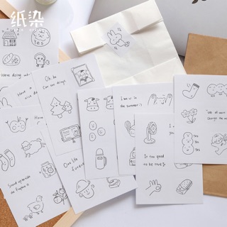 Set 5 tấm dán niêm phong họa tiết đơn giản