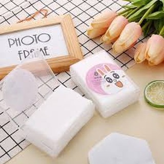 Bông tẩy trang mini hộp nhựa siêu cute n8