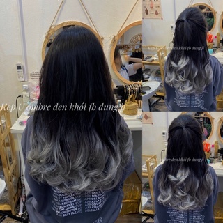KU16 Tóc giả kẹp u ombre khói ( ảnh thật 100%)