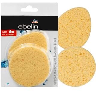 Miếng bọt biển rửa mặt Ebelin set 2 chiếc