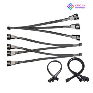Dây Chia Jack 4 Pin PWM Bọc Lưới Dài 27cm - Dùng Cho Quạt Tản Nhiệt