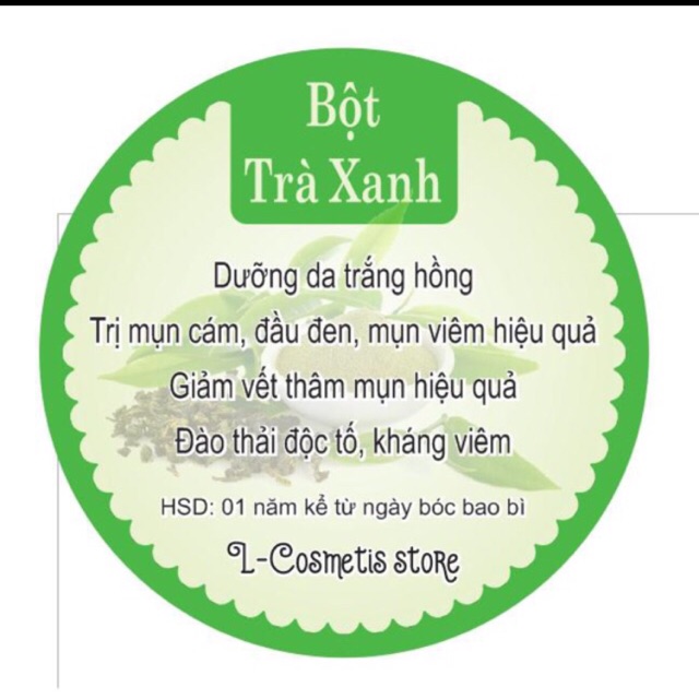 10TEM DÁN BỘT TRÀ XANH