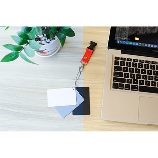 Gray Card 3 màu giúp máy ảnh cân bằng trắng và đo sáng [Kích thước 8.5×5.5 cm và có dây đeo]