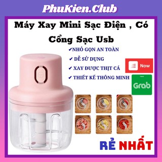 [Mã ELHA22 giảm 5% đơn 300K] Máy Xay Mini Sạc Điện , Có Cổng Sạc Usb , Nhỏ Gọn Tiện Ích Dễ Sử Dụng ❤