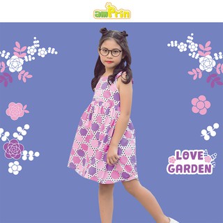 Đầm váy AmPrin bé gái hai dây vải kate cao cấp dáng xèo công chúa,hoạ tiết tròn siêu xinh xắn, đáng yêu D282