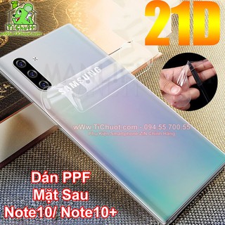 [Mặt Sau] Dán PPF Samsung Note 10/ Note 10 Plus Cường Lực Dẻo Trong Suốt