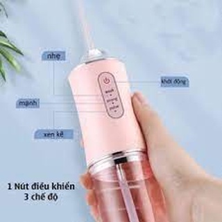 Máy tăm nước cầm tay xiaomi - Tăm nước xịt vệ sinh làm sạch kẽ răng miệng công nghệ Châu Âu, 3 chế độ xịt chuẩn nha khoa