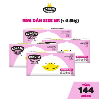 Nguyên Thùng Bỉm Dán KOKOFiT Hàn Quốc Cho Bé NB144/S136/M120/L104/XL88