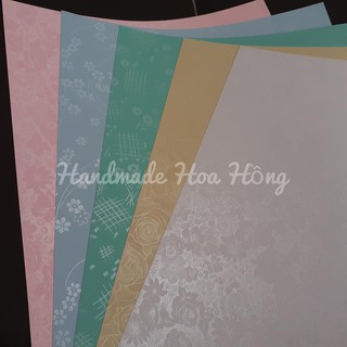 10 tờ bìa thơm Thái DÀY / Bìa vân bông khổ A4, 180gsm, nhiều màu- Giấy thủ công, mỹ thuật, thích hợp làm handmade