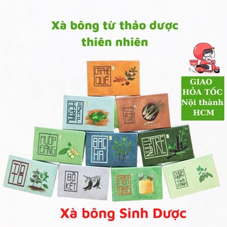 Xà phòng Sinh dược thảo mộc thiên nhiên, soap xà bông tắm giảm mụn, sáng mịn da