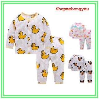 Bộ cotton giấy dài tay cho bé trai/bé gái sơ sinh từ 3-14kg, loại đẹp mát mịn
