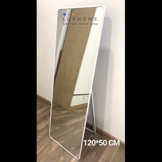 Gương Đứng Sàn Soi Toàn Thân 120*50 CM Chân Di Động Viền Chống Vỡ, Tựa Tường, Treo Tường Đa Năng LUX512VT LUXHOME