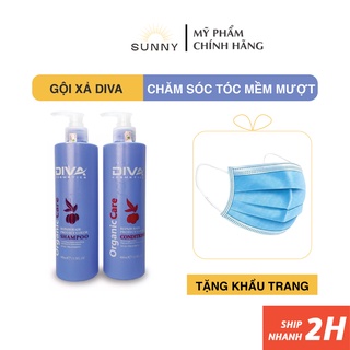 Dầu gội xả phục hồi tóc DIVA 750ml, dưỡng chất tơ tằm, giúp chăm sóc tóc mềm mượt, dầu gội tóc dầu xả tóc