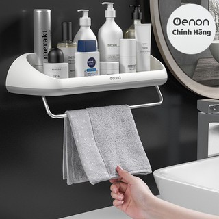 Kệ Nhà Tắm Thông Minh OENON Chính Hãng , Kệ Để Đồ Phòng Tắm Kèm Giá Treo Khăn Lắp Đặt Dán Tường Cao Cấp