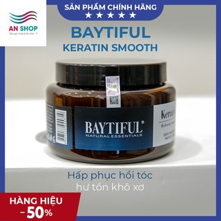 Kem ủ tóc hấp tóc Keratin dưỡng mượt protein phục hồi tóc hư tổn nặng chăm sóc khô xơ uốn nhuộm Baytiful Keratin Smooth