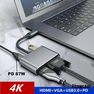 Bộ Chuyển Đổi 4 Trong 1 Từ Usb C Sang Hdmi 4k Vga Usb 3.0 Pd