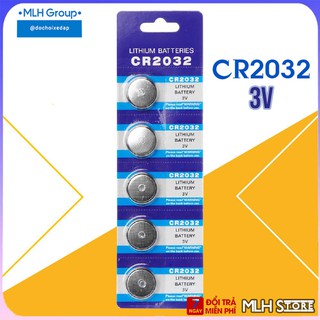 5 viên Pin cúc Áo CR2032/ BR2032/ DL2032/ ECR2032 Lithium 3V CR 2032 220mAh Chính Hãng Chất Lượng Cao MLH