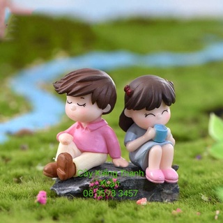 Phụ kiện trang trí tiểu cảnh - Phụ kiện cặp đôi hẹn hò - Terrarium - Trang trí chậu hoa, cây cảnh(giao màu ngẫu nhiên)