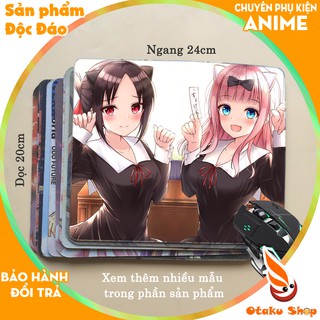 <18 mẫu 2 bộ> Lót chuột máy tính Anime Love is war, Nisekoi cỡ bàn di chuột lớn 20x24cm chất liệu mouse pad cao su