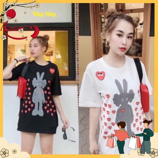 ÁO PHÔNG NỮ CỘC TAY HÌNH THÚ DẤU XX