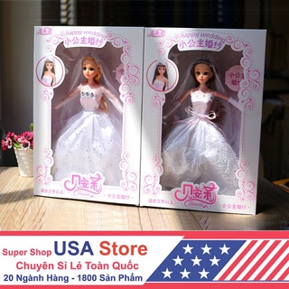 Búp Bê Cô Dâu Váy Cưới Trắng Cao 25cm