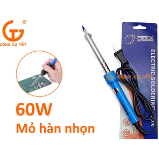 Mỏ hàn nhọn cán nhựa 60W xanh dương