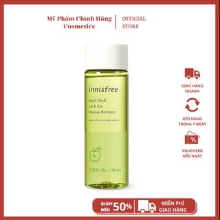 Nước Tẩy Trang Mắt Và Môi Innisfree Apple Seed Lip &amp; Eye Remover 100ml