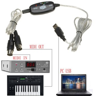 CÁP CHUYỂN MIDI SANG USB DÙNG CHO MÁY TÍNH - CÁP MIDI USB KẾT NỐI NHẠC CỤ HAY THIẾT BỊ ÂM THANH, ÁNH SÁNG VỚI MÁY TÍNH