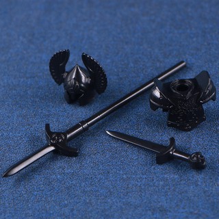Một Phụ Kiện Vũ Khí Áo Giáp Mũ Cho Chiến Binh Gondor Phiên Bản Màu Đen NO.1233 - Phụ Kiện MOC