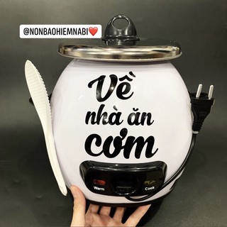 Mũ bảo hiểm nồi cơm kèm chữ cao cấp - Sắc nét từng chi tiết