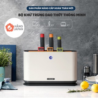 Bộ dao thớt kháng khuẩn Gevi -  Khử trùng bằng tia UV, pin sạc dự phòng tặng kèm - BH 12 THÁNG