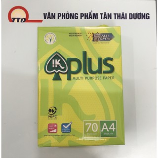 Giấy In IK Plus A4 70gsm 500 tờ/ Ram_Giấy In Cao Cấp