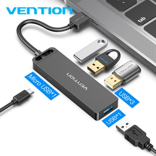 Bộ Chia VENTION Chuyển Đổi Cổng USB 3.0 Hoặc Type C 3.1 Với Cổng Nguồn Micro Cho MacBook Surface Pro PC