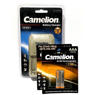 Bộ Sạc Nhanh Tự Ngắt Camelion 2h BC-0905 Kèm 4 Pin Sạc AAA 1.100 mAh Camelion Thế Hệ Mới Hàng Chính Hãng