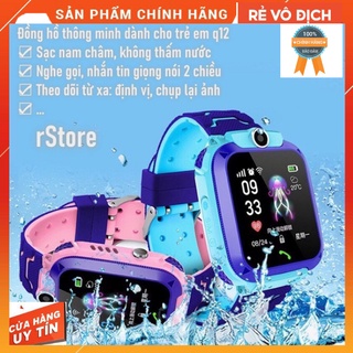 Đồng Hồ Thông Minh Trẻ Em Q12 Lắp Sim Nghe Gọi 2 Chiều,Nhắn Tin, Định Vị LBS, Chống Nước IP67, cuộc goi SOS khẩn cấp