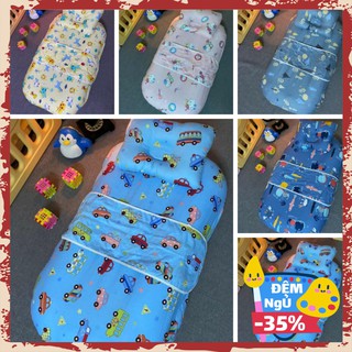 ⚡[Ảnh Thật ] Đệm Ngủ Thông Minh Cho Bé Có Dây An Toàn Cao Cấp 100% Cotton