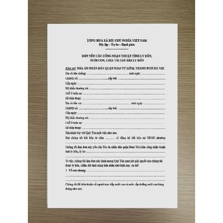 Mẫu đơn ly hôn thuận tình của Tòa án quận Nam Từ Liêm+bản hướng dẫn chuẩn bị hồ sơ, hướng dẫn nộp hồ sơ đến Tòa án