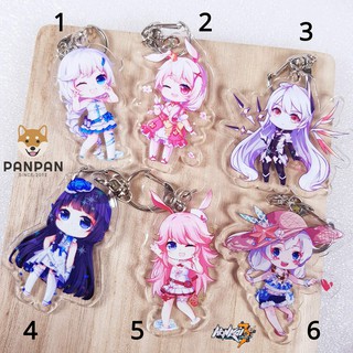 Móc Khoá Anime Mica Acrylic Honkai Impact 3rd (6cm)