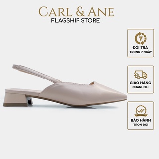Carl &amp; Ane - Giày cao gót mũi vuông phong cách Hàn Quốc cao 3cm màu nude nhạt - CL022
