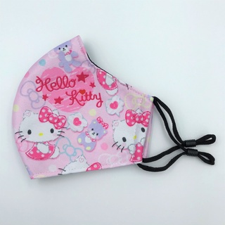 KHẨU TRANG VẢI TRẺ EM [ MUA 3 TẶNG 1 ] - MÈO HELLO KITTY-  Có nút tăng giảm dây đeo.
