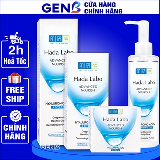 Bộ Chăm Sóc Da Mặt COMBO HADA LABO Advanced Nourish TRẮNG Srm Sữa Rửa Mặt+Dầu Tẩy Trang+Kem Dưỡng Ẩm Da+Nước Lotion GENB
