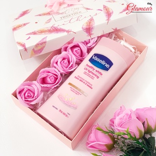 Hộp Quà Dưỡng Thể Vaseline USA 725ML, Tặng Kèm Hoa Sáp Thơm Cao Cấp Dành Tặng Chị Em Phụ Nữ 20/10, 8/3, 14/2