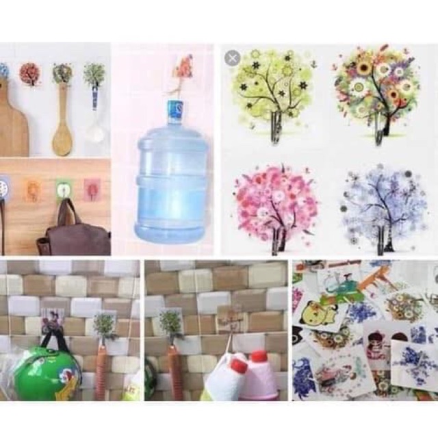 10 chiếc móc dán tường 3D